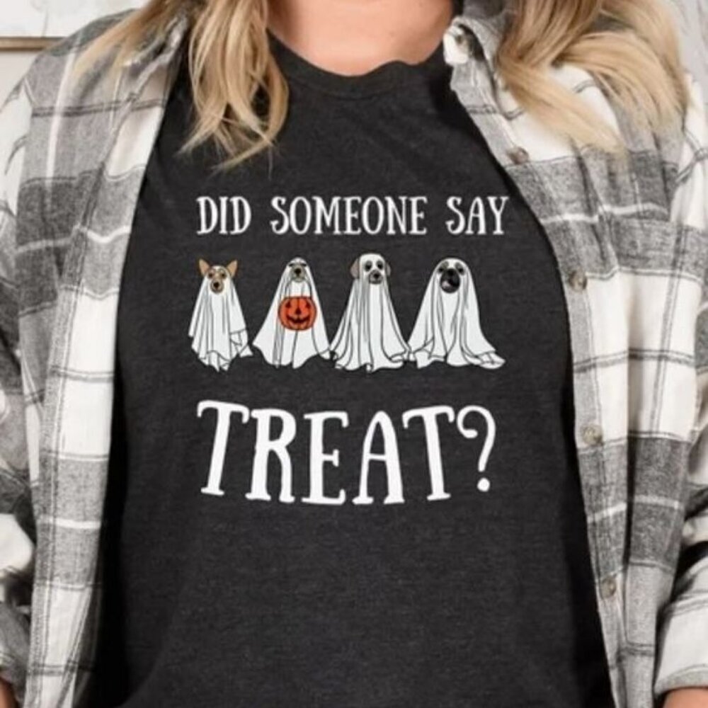 Dog Ghost Tshirt Trick Or Treat Tee Spooky Dog Lover Shirt